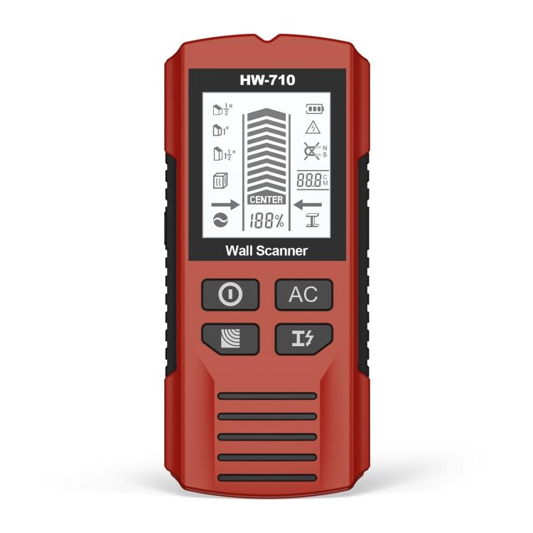 HW-710 Scanner de Parede 5 em 1 Detector de Metais Localizador de Pinos Instrumento de Medição