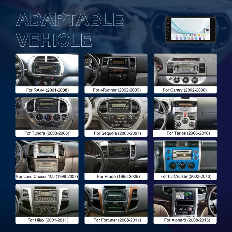 Para Toyota COROLLA Android 15 7 polegadas Wireless CarPlay Player para Carro Controlo Central Navegador para Carro, Standard, Standard+AHD+Microfone