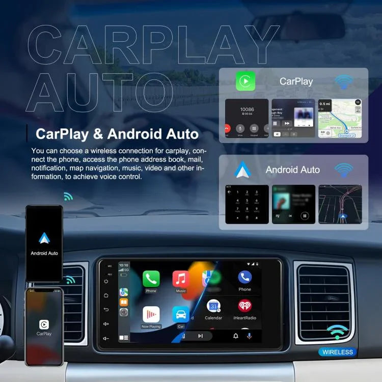 Para Toyota COROLLA Android 15 7 polegadas Wireless CarPlay Player para Carro Controlo Central Navegador para Carro, Standard, Standard+AHD+Microfone
