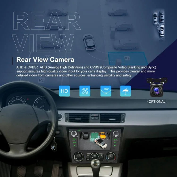 Para BMW Série 3 E90 Android 15 7 polegadas CarPlay Navegador para Carro Máquina Integrada de Imagem de Reversão, Standard, Standard+AHD+Microfone