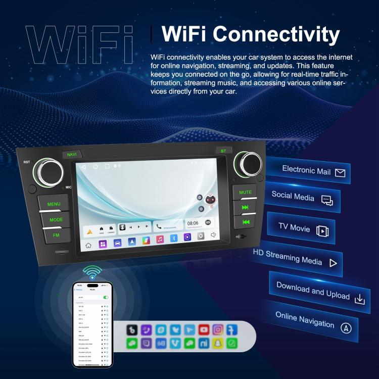 Para BMW Série 3 E90 Android 15 7 polegadas CarPlay Navegador para Carro Máquina Integrada de Imagem de Reversão, Standard, Standard+AHD+Microfone