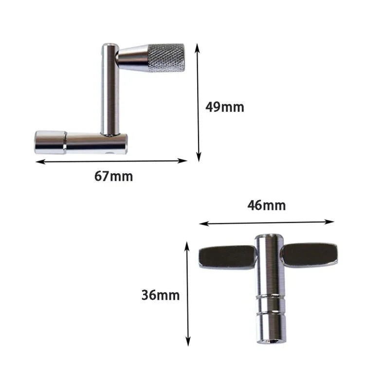 Chave de Tambor CT-826 em Forma de T com Furo Quadrado, Ferramenta Universal de Ajuste para Conjunto de Bateria, CT-826