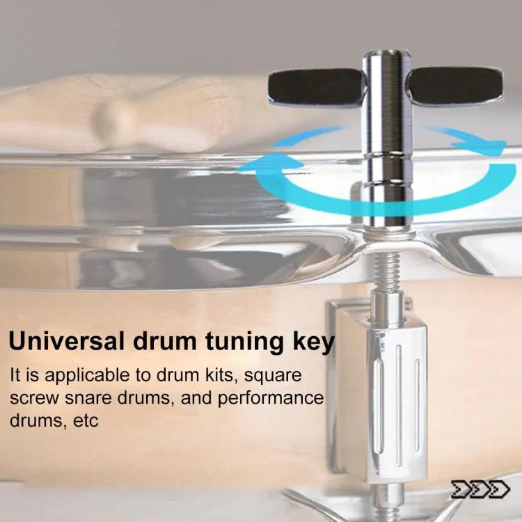 Chave de Tambor CT-826 em Forma de T com Furo Quadrado, Ferramenta Universal de Ajuste para Conjunto de Bateria, CT-826