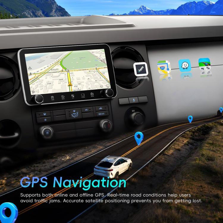 Ecrã de 10,36 polegadas Android 15 CarPlay Navegador Máquina Integrada com Duplo Botão, Standard, Standard+AHD+Microfone