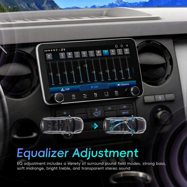 Ecrã de 10,36 polegadas Android 15 CarPlay Navegador Máquina Integrada com Duplo Botão, Standard, Standard+AHD+Microfone