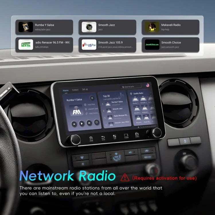 Ecrã de 10,36 polegadas Android 15 CarPlay Navegador Máquina Integrada com Duplo Botão, Standard, Standard+AHD+Microfone