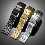 Correia de Relógio em Aço Inoxidável Maciço com Sete Contas xDfind, Para Apple Watch 42 / 44 / 45 / 46 / 49mm 22mm, Para Apple Watch 38 / 40 / 41 / S10 42mm 20mm