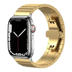 Correia de Relógio em Aço Inoxidável Maciço com Uma Conta de Bambu xDfind, Para Apple Watch 42 / 44 / 45 / 46 / 49mm 22mm, Para Apple Watch 38 / 40 / 41 / S10 42mm 20mm