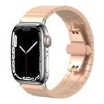 Correia de Relógio em Aço Inoxidável Maciço com Uma Conta de Bambu xDfind, Para Apple Watch 42 / 44 / 45 / 46 / 49mm 22mm, Para Apple Watch 38 / 40 / 41 / S10 42mm 20mm