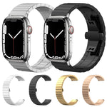 Correia de Relógio em Aço Inoxidável Maciço com Uma Conta de Bambu xDfind, Para Apple Watch 42 / 44 / 45 / 46 / 49mm 22mm, Para Apple Watch 38 / 40 / 41 / S10 42mm 20mm