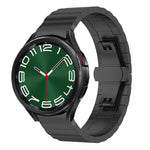 Pulseira de Relógio em Aço Inoxidável Maciço com Conta Única de Bambu xDfind, Para Samsung Galaxy Watch8 / Watch8 Classic 22mm, Para Samsung Galaxy Watch 7 / 6 / 5 / FE 20mm, Para Samsung Galaxy Fit3 SM-R390 18mm