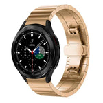 Pulseira de Relógio em Aço Inoxidável Maciço com Conta Única de Bambu xDfind, Para Samsung Galaxy Watch8 / Watch8 Classic 22mm, Para Samsung Galaxy Watch 7 / 6 / 5 / FE 20mm, Para Samsung Galaxy Fit3 SM-R390 18mm