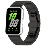 Pulseira de Relógio em Aço Inoxidável Maciço com Conta Única de Bambu xDfind, Para Samsung Galaxy Watch8 / Watch8 Classic 22mm, Para Samsung Galaxy Watch 7 / 6 / 5 / FE 20mm, Para Samsung Galaxy Fit3 SM-R390 18mm