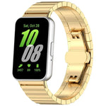 Pulseira de Relógio em Aço Inoxidável Maciço com Conta Única de Bambu xDfind, Para Samsung Galaxy Watch8 / Watch8 Classic 22mm, Para Samsung Galaxy Watch 7 / 6 / 5 / FE 20mm, Para Samsung Galaxy Fit3 SM-R390 18mm