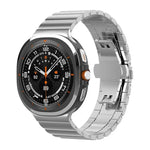 Pulseira de Relógio em Aço Inoxidável Maciço com Conta Única de Bambu xDfind, Para Samsung Galaxy Watch8 / Watch8 Classic 22mm, Para Samsung Galaxy Watch 7 / 6 / 5 / FE 20mm, Para Samsung Galaxy Fit3 SM-R390 18mm