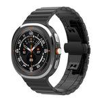 Pulseira de Relógio em Aço Inoxidável Maciço com Conta Única de Bambu xDfind, Para Samsung Galaxy Watch8 / Watch8 Classic 22mm, Para Samsung Galaxy Watch 7 / 6 / 5 / FE 20mm, Para Samsung Galaxy Fit3 SM-R390 18mm