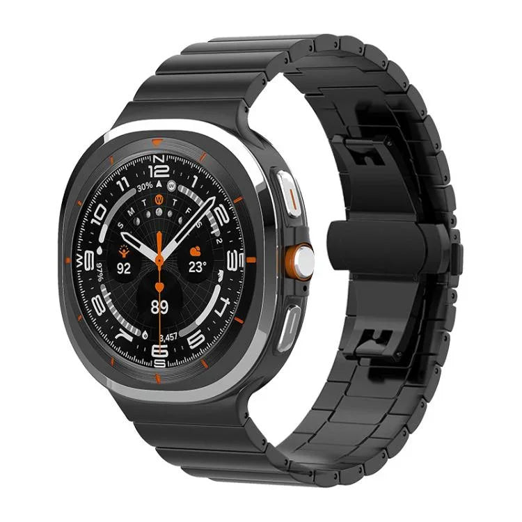 Pulseira de Relógio em Aço Inoxidável Maciço com Conta Única de Bambu xDfind, Para Samsung Galaxy Watch8 / Watch8 Classic 22mm, Para Samsung Galaxy Watch 7 / 6 / 5 / FE 20mm, Para Samsung Galaxy Fit3 SM-R390 18mm