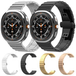 Pulseira de Relógio em Aço Inoxidável Maciço com Conta Única de Bambu xDfind, Para Samsung Galaxy Watch8 / Watch8 Classic 22mm, Para Samsung Galaxy Watch 7 / 6 / 5 / FE 20mm, Para Samsung Galaxy Fit3 SM-R390 18mm