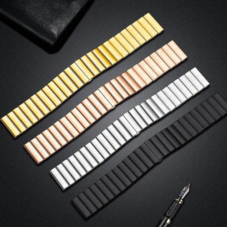 Pulseira de Relógio em Aço Inoxidável Maciço com Conta Única de Bambu xDfind, Para Samsung Galaxy Watch8 / Watch8 Classic 22mm, Para Samsung Galaxy Watch 7 / 6 / 5 / FE 20mm, Para Samsung Galaxy Fit3 SM-R390 18mm