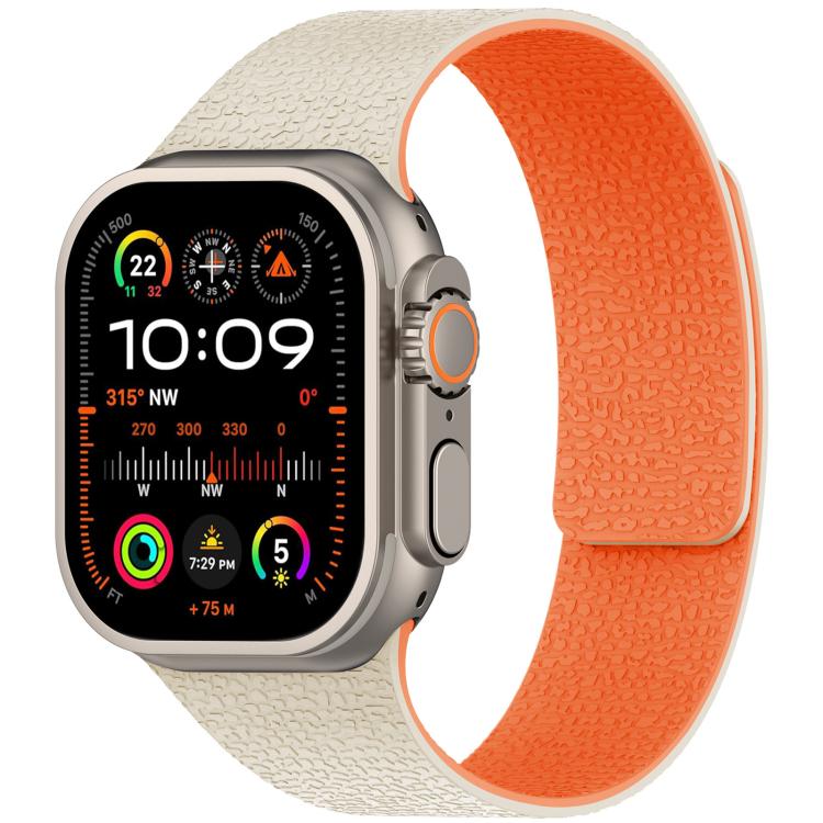 Correia de Relógio Magnética em Silicone com Textura Litchi xDfind, Para Apple Watch 42 / 44 / 45 / 46 / 49mm, Para Apple Watch 38 / 40 / 41 / S10 42mm