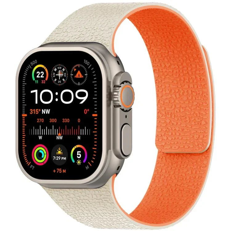 Correia de Relógio Magnética em Silicone com Textura Litchi xDfind, Para Apple Watch 42 / 44 / 45 / 46 / 49mm, Para Apple Watch 38 / 40 / 41 / S10 42mm
