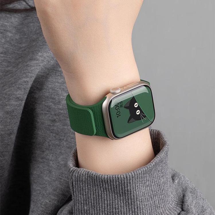 Correia de Relógio Magnética em Silicone com Textura Litchi xDfind, Para Apple Watch 42 / 44 / 45 / 46 / 49mm, Para Apple Watch 38 / 40 / 41 / S10 42mm