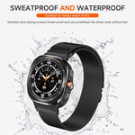Pulseira de Relógio em Aço Inoxidável com Fivela Parachute Milanesa xDfind, Para Samsung Galaxy Watch Ultra / Ultra 2025, Para Samsung Galaxy Watch8 / Watch8 Classic 22mm