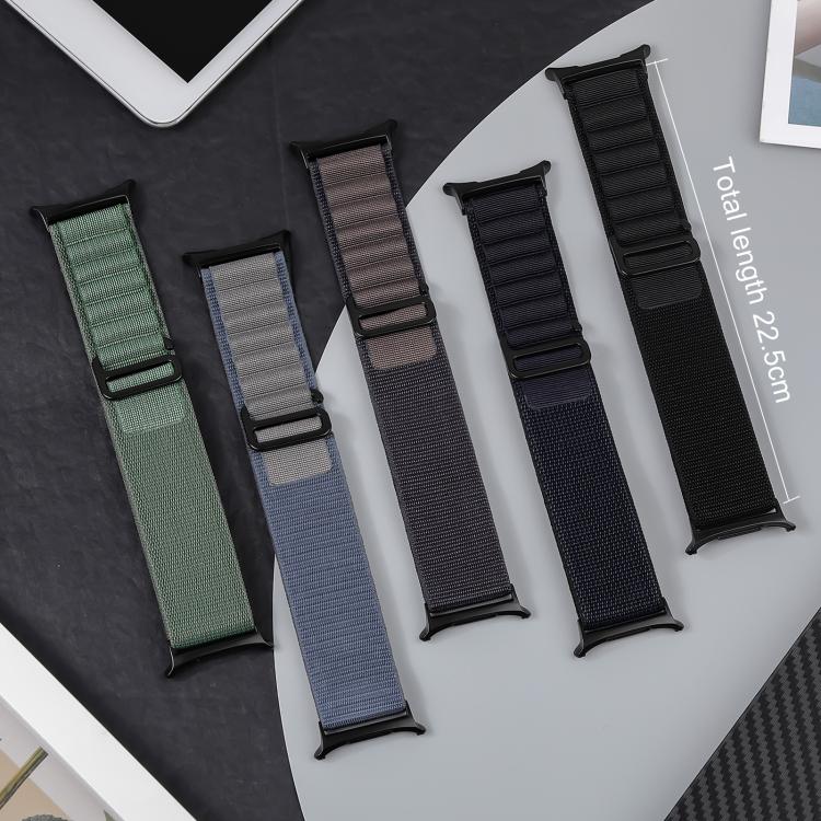 Pulseira de Relógio em Nylon com Laço e Fivela Preta xDfind, Para Samsung Galaxy Watch Ultra 47mm / Ultra 2025, Para Samsung Galaxy Watch8 / 8 Classic