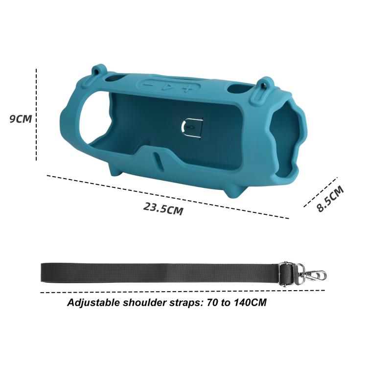 Capa Protetora de Silicone Bolsa Macia Portátil para Coluna Transversal, Para JBL Charge 6