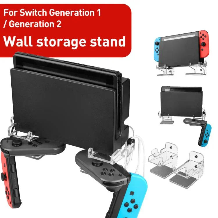 Suporte de parede acrílico simétrico dividido para Nintendo Switch 1 / 2