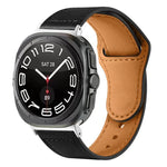 Pulseira de Relógio em Couro com Fivela Invertida e Rebites, Para Samsung Galaxy Watch Ultra 47mm / Ultra 2025
