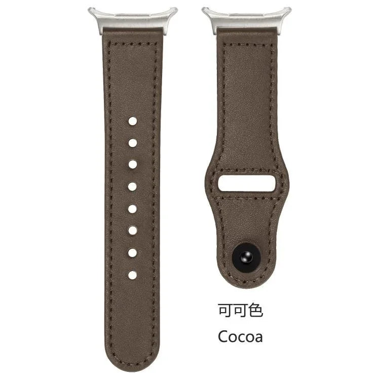 Pulseira de Relógio em Couro com Fivela Invertida e Rebites, Para Samsung Galaxy Watch Ultra 47mm / Ultra 2025