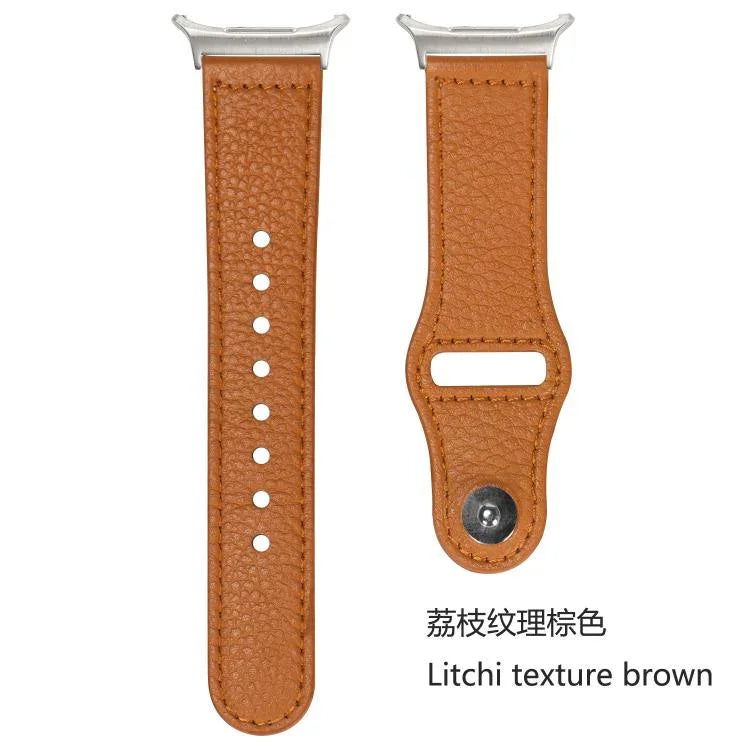 Pulseira de Relógio em Couro com Fivela Invertida e Rebites, Para Samsung Galaxy Watch Ultra 47mm / Ultra 2025
