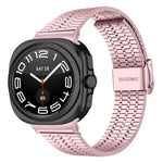 Pulseira de Relógio em Aço Inoxidável com Fivela e Sete Contas, Para Samsung Galaxy Watch Ultra 47mm / Ultra 2025