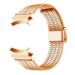 Pulseira de relógio em aço inoxidável com fecho de sete contas, para Samsung Galaxy Watch 7 / 6 / 5 / 4