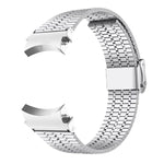 Pulseira de relógio em aço inoxidável com fecho de sete contas, para Samsung Galaxy Watch 7 / 6 / 5 / 4