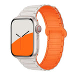 Pulseira de Relógio de Silicone Magnética xDfind com Três Contas, Para Apple Watch 42 / 44 / 45 / 46 / 49mm, Para Apple Watch 38 / 40 / 41 / S10 42mm