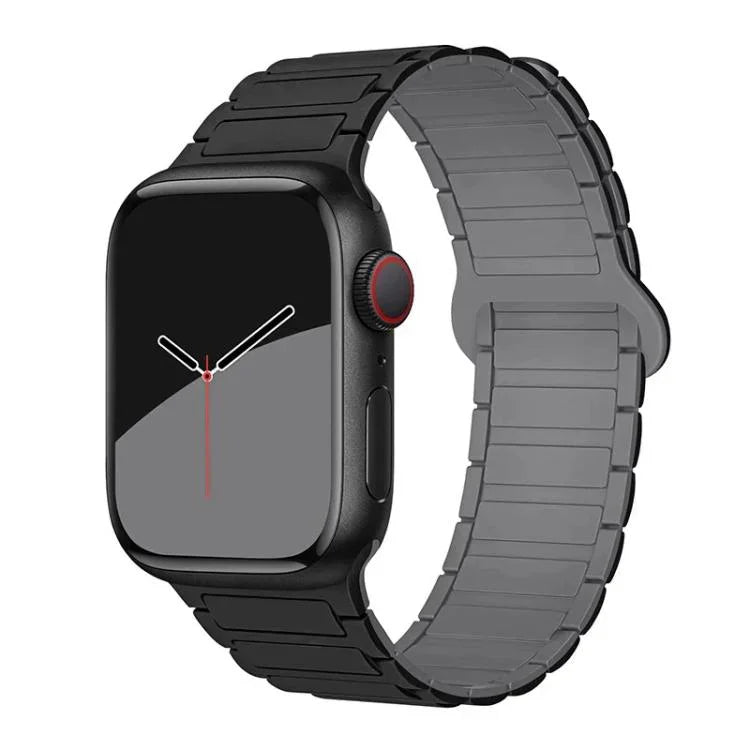 Pulseira de Relógio de Silicone Magnética xDfind com Três Contas, Para Apple Watch 42 / 44 / 45 / 46 / 49mm, Para Apple Watch 38 / 40 / 41 / S10 42mm