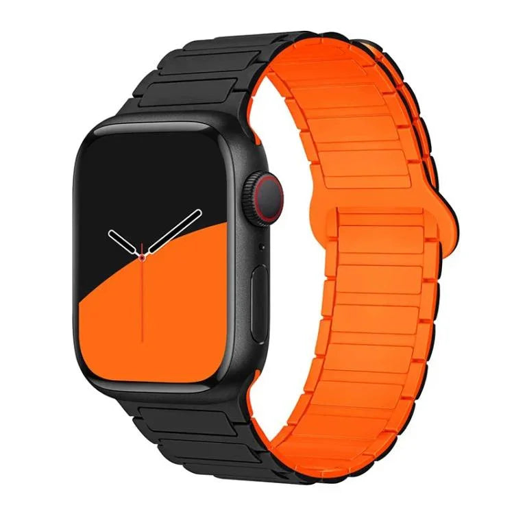 Pulseira de Relógio de Silicone Magnética xDfind com Três Contas, Para Apple Watch 42 / 44 / 45 / 46 / 49mm, Para Apple Watch 38 / 40 / 41 / S10 42mm