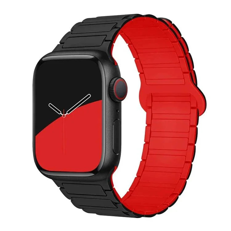 Pulseira de Relógio de Silicone Magnética xDfind com Três Contas, Para Apple Watch 42 / 44 / 45 / 46 / 49mm, Para Apple Watch 38 / 40 / 41 / S10 42mm