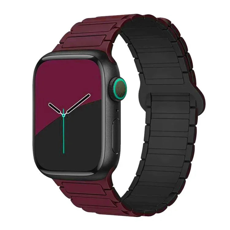 Pulseira de Relógio de Silicone Magnética xDfind com Três Contas, Para Apple Watch 42 / 44 / 45 / 46 / 49mm, Para Apple Watch 38 / 40 / 41 / S10 42mm