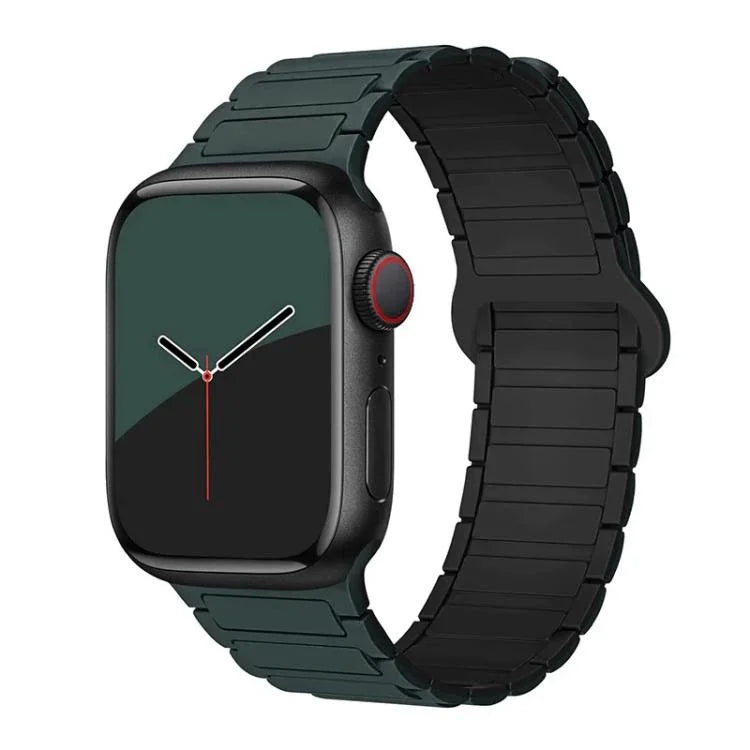 Pulseira de Relógio de Silicone Magnética xDfind com Três Contas, Para Apple Watch 42 / 44 / 45 / 46 / 49mm, Para Apple Watch 38 / 40 / 41 / S10 42mm