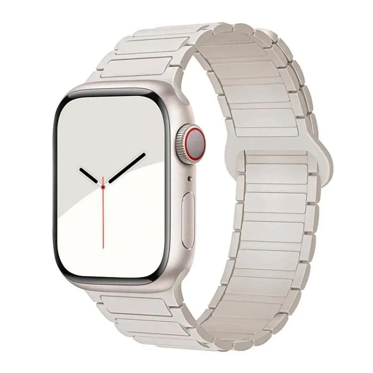 Pulseira de Relógio de Silicone Magnética xDfind com Três Contas, Para Apple Watch 42 / 44 / 45 / 46 / 49mm, Para Apple Watch 38 / 40 / 41 / S10 42mm