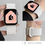 Pulseira de Relógio de Silicone Magnética xDfind com Três Contas, Para Apple Watch 42 / 44 / 45 / 46 / 49mm, Para Apple Watch 38 / 40 / 41 / S10 42mm