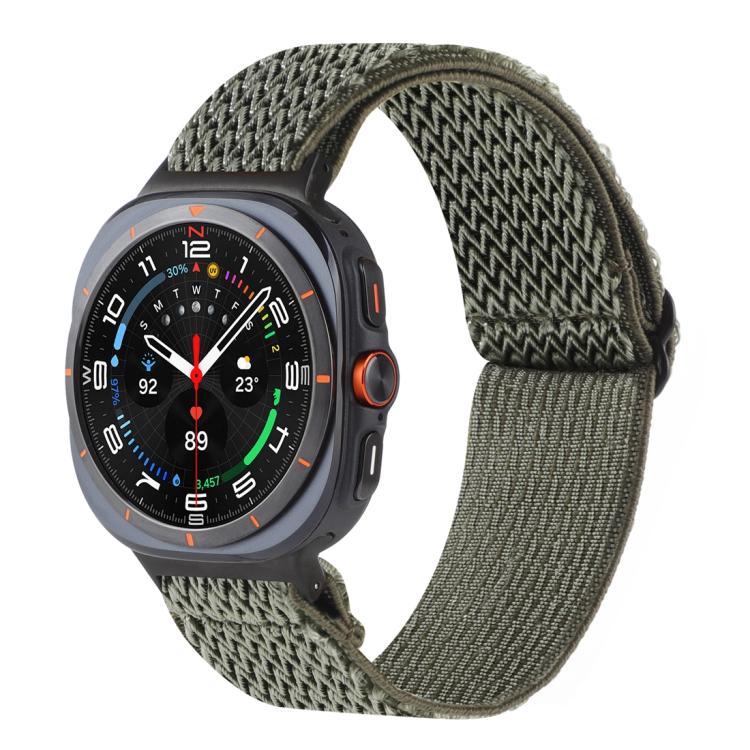 Pulseira de Relógio Trançada em Nylon com Padrão Ondulado, Para Samsung Galaxy Watch8 / Watch8 Classic