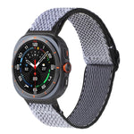 Pulseira de Relógio Trançada em Nylon com Padrão Ondulado, Para Samsung Galaxy Watch8 / Watch8 Classic