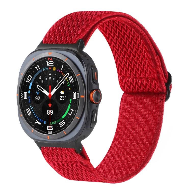 Pulseira de Relógio Trançada em Nylon com Padrão Ondulado, Para Samsung Galaxy Watch8 / Watch8 Classic