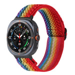 Pulseira de Relógio Trançada em Nylon com Padrão Ondulado, Para Samsung Galaxy Watch8 / Watch8 Classic