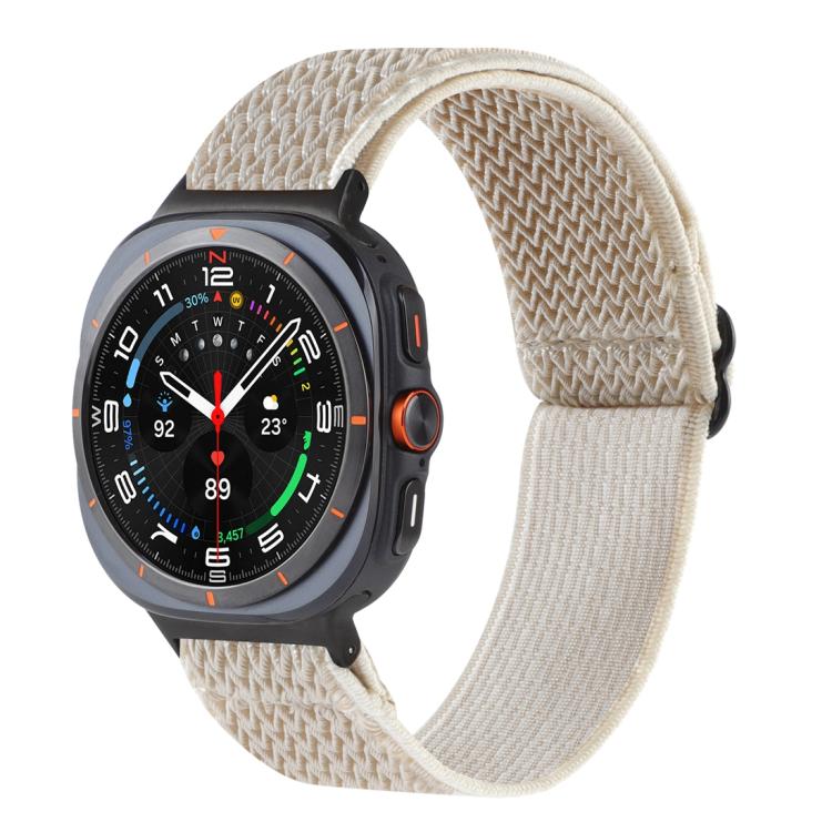 Pulseira de Relógio Trançada em Nylon com Padrão Ondulado, Para Samsung Galaxy Watch8 / Watch8 Classic