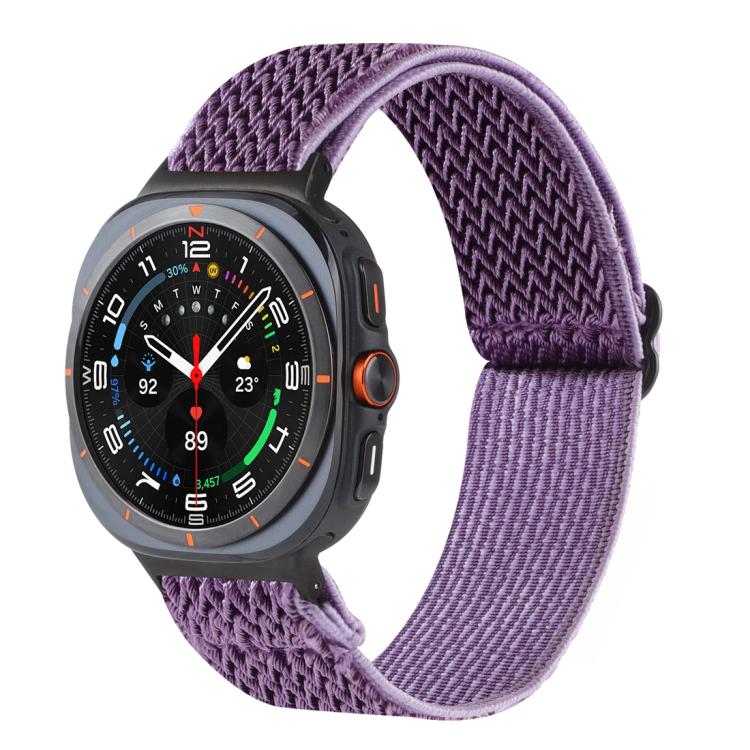 Pulseira de Relógio Trançada em Nylon com Padrão Ondulado, Para Samsung Galaxy Watch8 / Watch8 Classic
